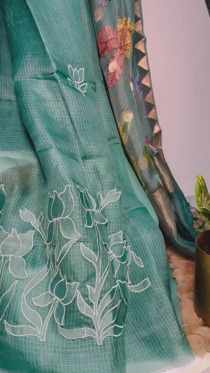 Green Appliqué Work